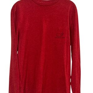 Vineyard Vines Red Long Sleeve Pocket Tee - Boys XL